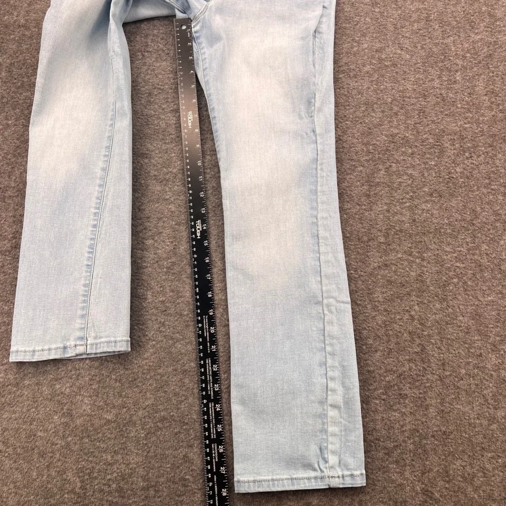 Wonder Nation Girls Straight Leg Jeans Light Wash Blue Size 16 Stretch Denim